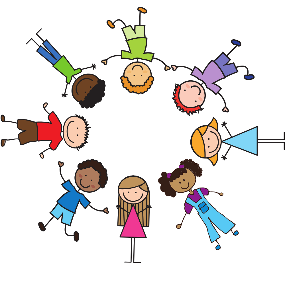 Happy children in a circle image children in a circle